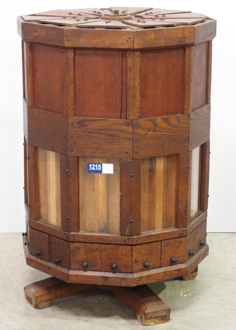 Early wooden country store countertop dispenser (1 of 4)