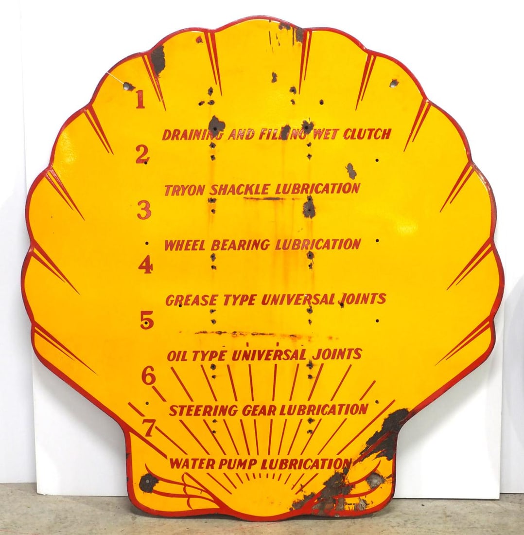 Shell-shaped service list sign (1 of 4)