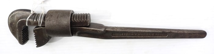 Hollands Mfg. screw-adjust pipe wrench