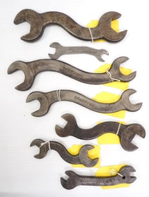 (7) Misc. S-shaped open end wrenches