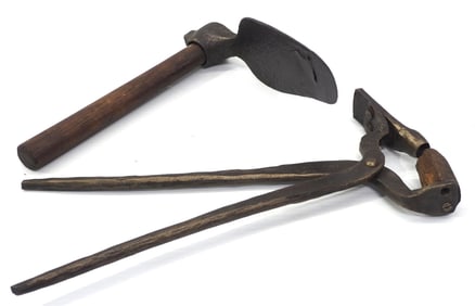 Hand-forged scorp and early hog snouting tool