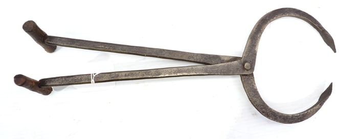Hand-forged ice tong