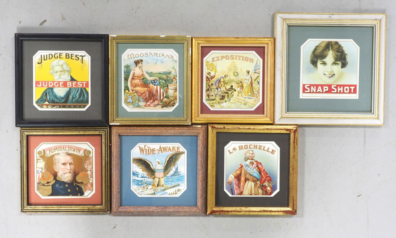 (7) Framed cigar box labels (1 of 1)