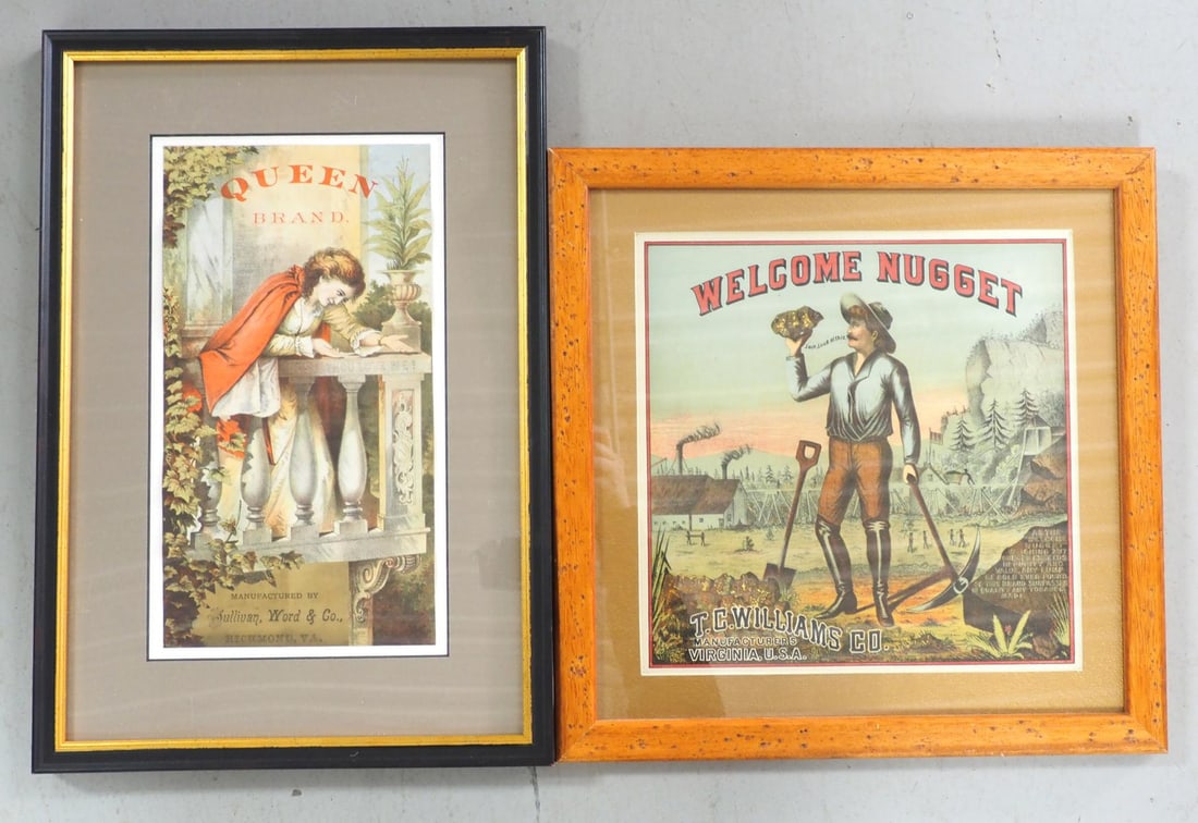 (2) Framed tobacco advertising prints (1 of 1)