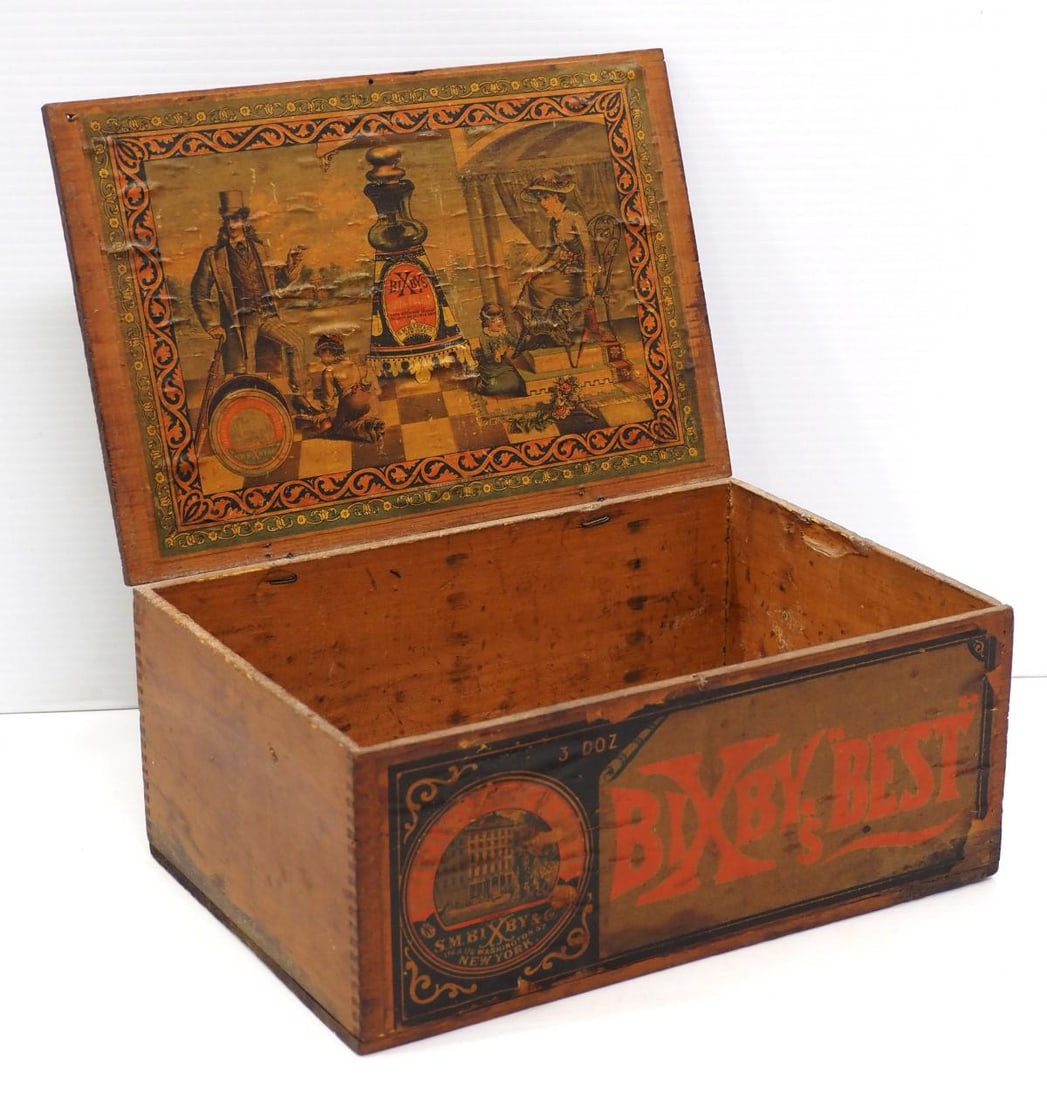 Bixby's Best Shoe Blacking wooden shipping box (1 of 2)