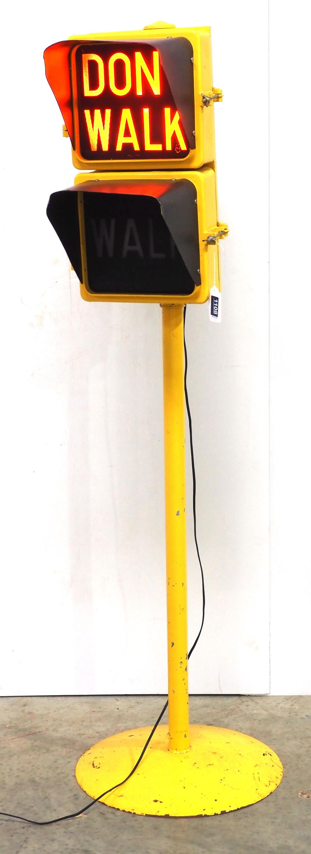 Crosswalk sign on pedestal (1 of 2)