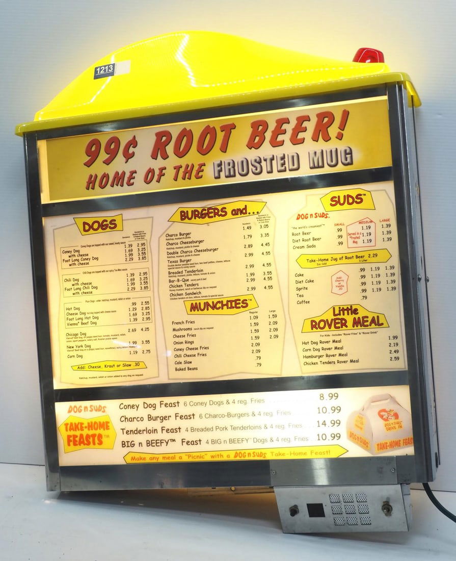 Drive-thru menu board with speaker system (1 of 2)