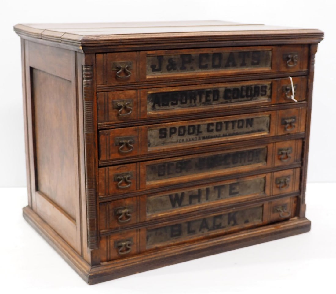 6-drawer J&P Coats spool cabinet (1 of 3)