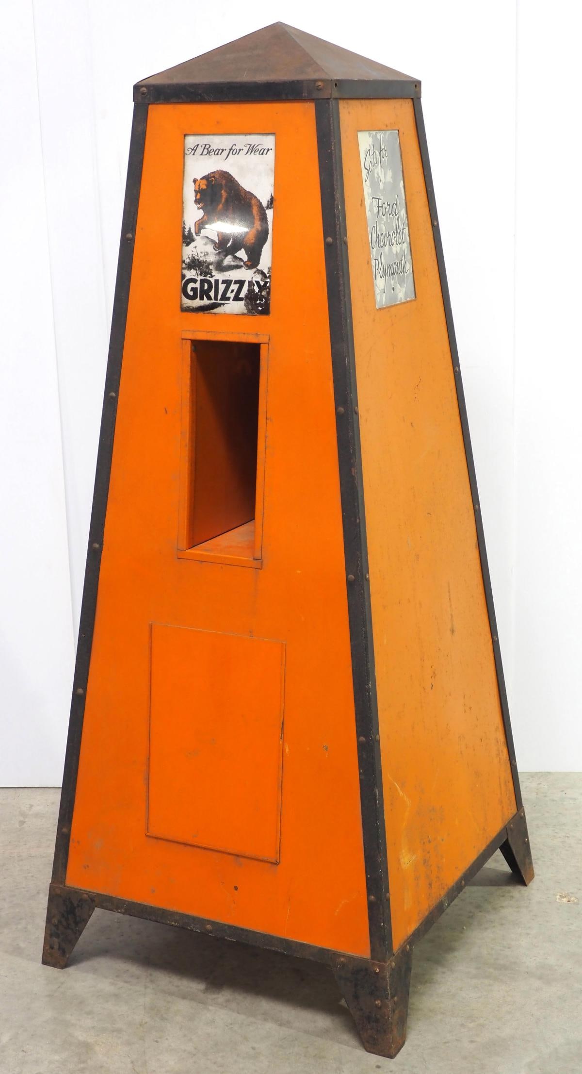 Grizzly lighted metal brake product cabinet (1 of 3)