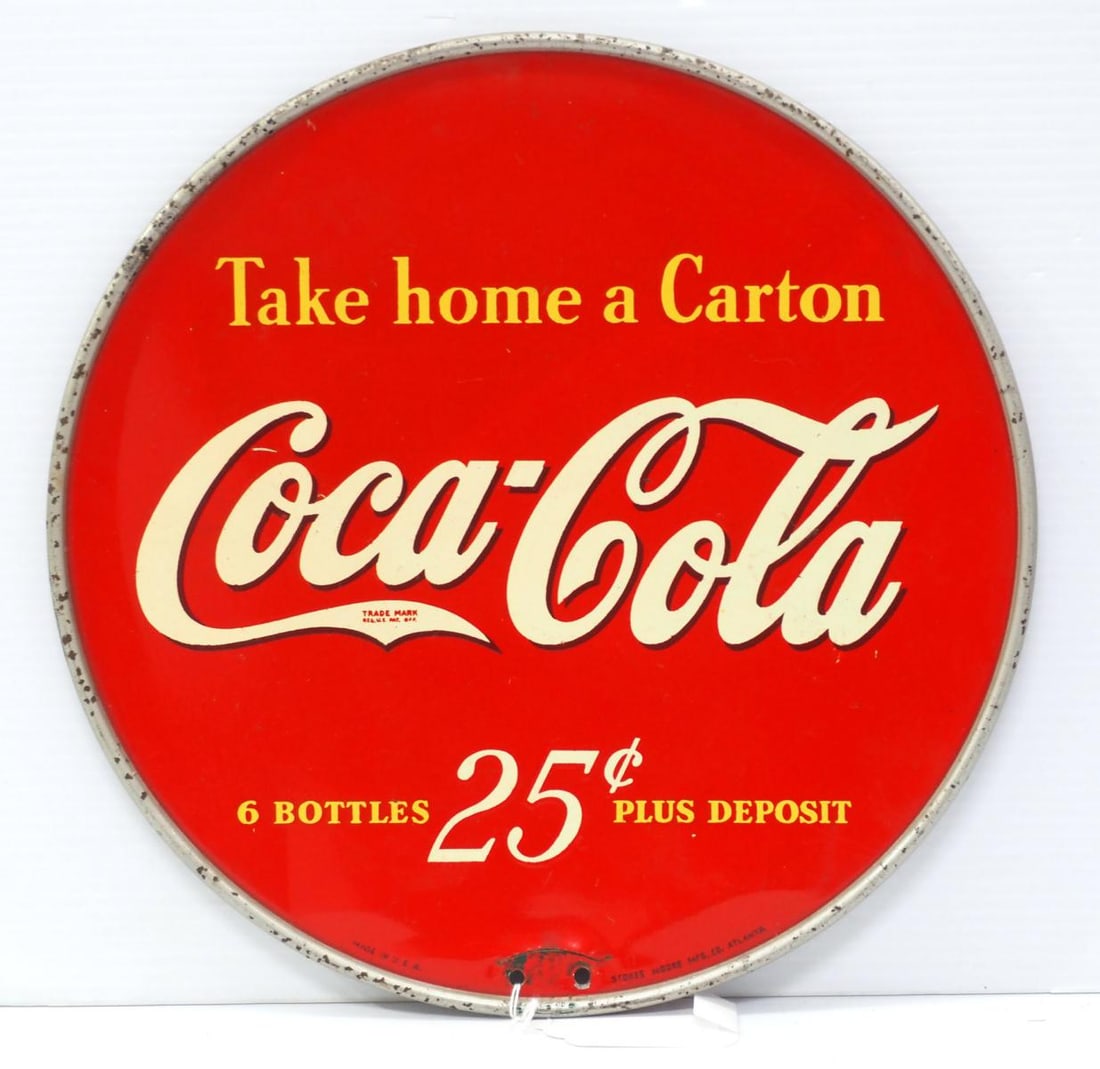 Coca Cola 6 Bottles 25-cents sign (1 of 3)