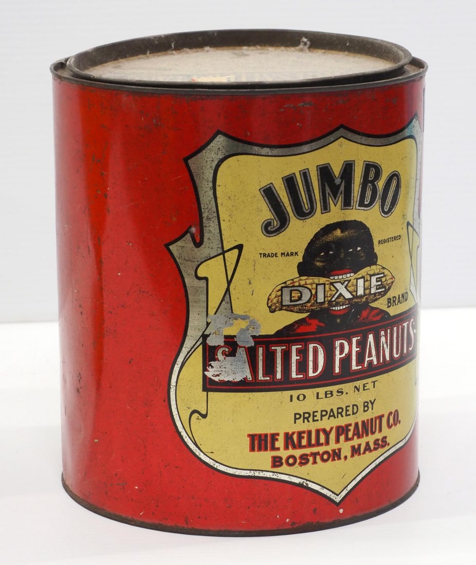 10 lb tin Dixie Brand Jumbo Salted Peanuts tin (1 of 3)