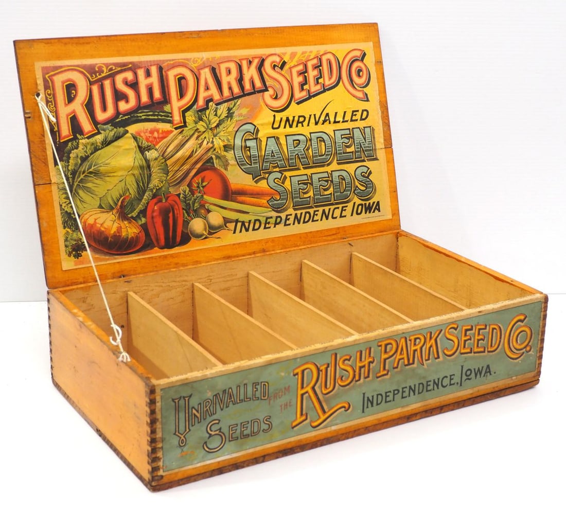 Rush Park Seed Co. Garden Seeds wooden box (1 of 2)