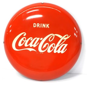 Small Coca Cola button sign