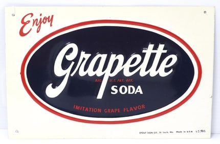 Enjoy Grapette Soda sign