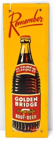 Golden Bridge Root Beer sign