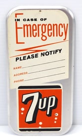 7-Up "Emergency" sign