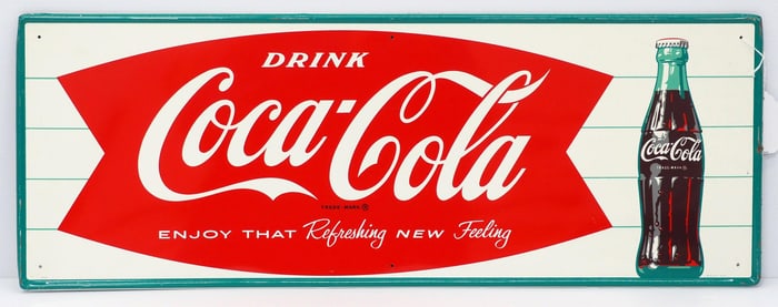 Coca Cola sign with fishtail