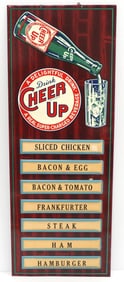 Cheer Up menu sign