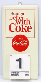 Better with Coke calendar sign