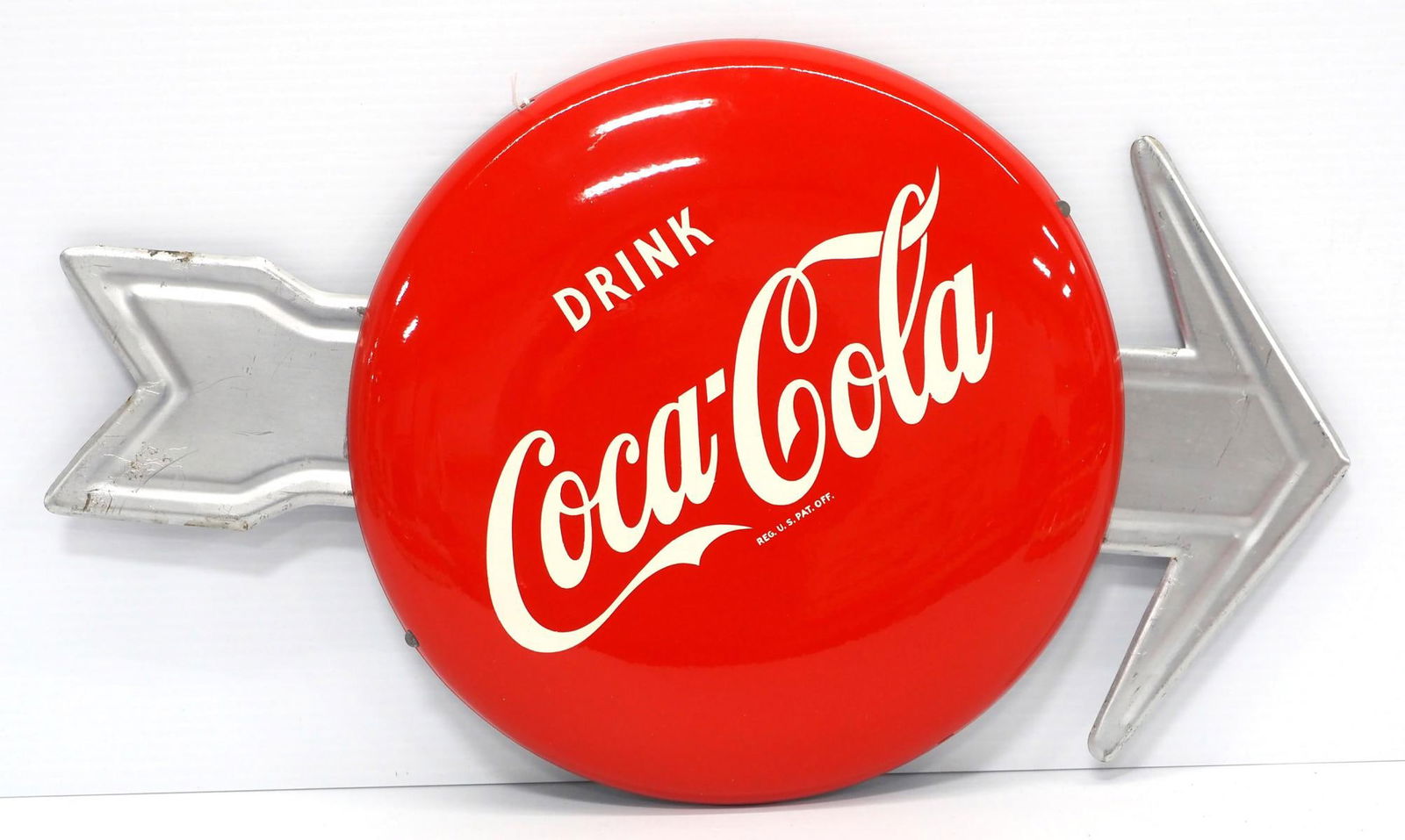 Drink Coca Cola arrow button sign (1 of 3)