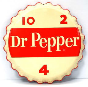10-2-4 Dr Pepper bottle cap sign