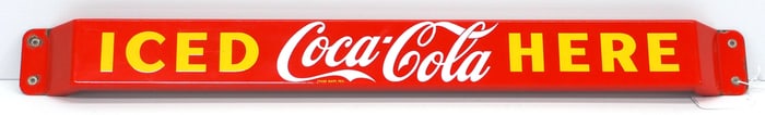 Iced Coca Cola Here door push