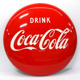 Drink Coca Cola button sign