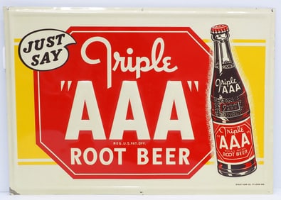 Triple AAA Root Beer sign