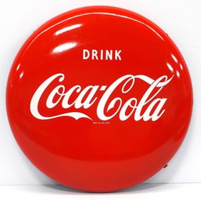 Drink Coca Cola button sign