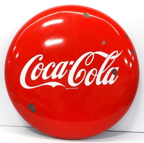 Coca Cola button sign