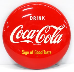 Coca Cola button sign