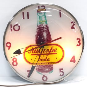 NuGrape Soda lighted clock
