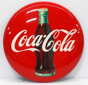 Coca Cola button sign