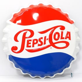 Pepsi bottle cap sign
