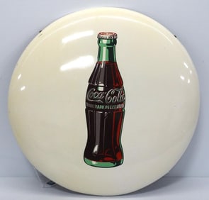 Coca Cola button sign