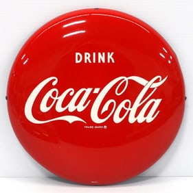 Drink Coca Cola button sign