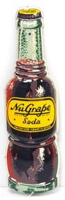 NuGrape Soda bottle sign