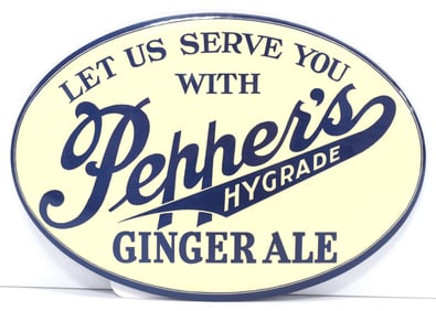 Pepper's Hygrade Ginger Ale sign