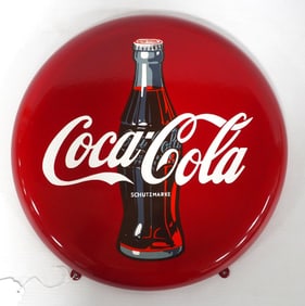 German Coca Cola button sign