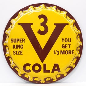 V3 Cola bottle cap sign