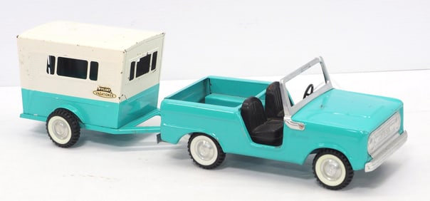 1960's Nylint Bronco with Vacationer Trailer