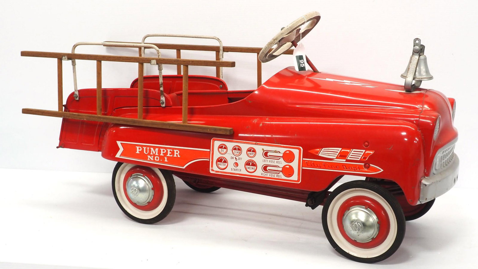 Murray City Fire Dept. Pumper No.1 pedal car: Murray City Fire Dept. Pumper No.1 pedal car with ladders - Very Good with play wear > > We WILL NOT SHIP this item. Buyer will need to arrange pickup!