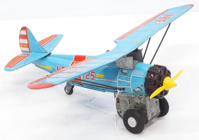 Tin litho battery-operated airplane