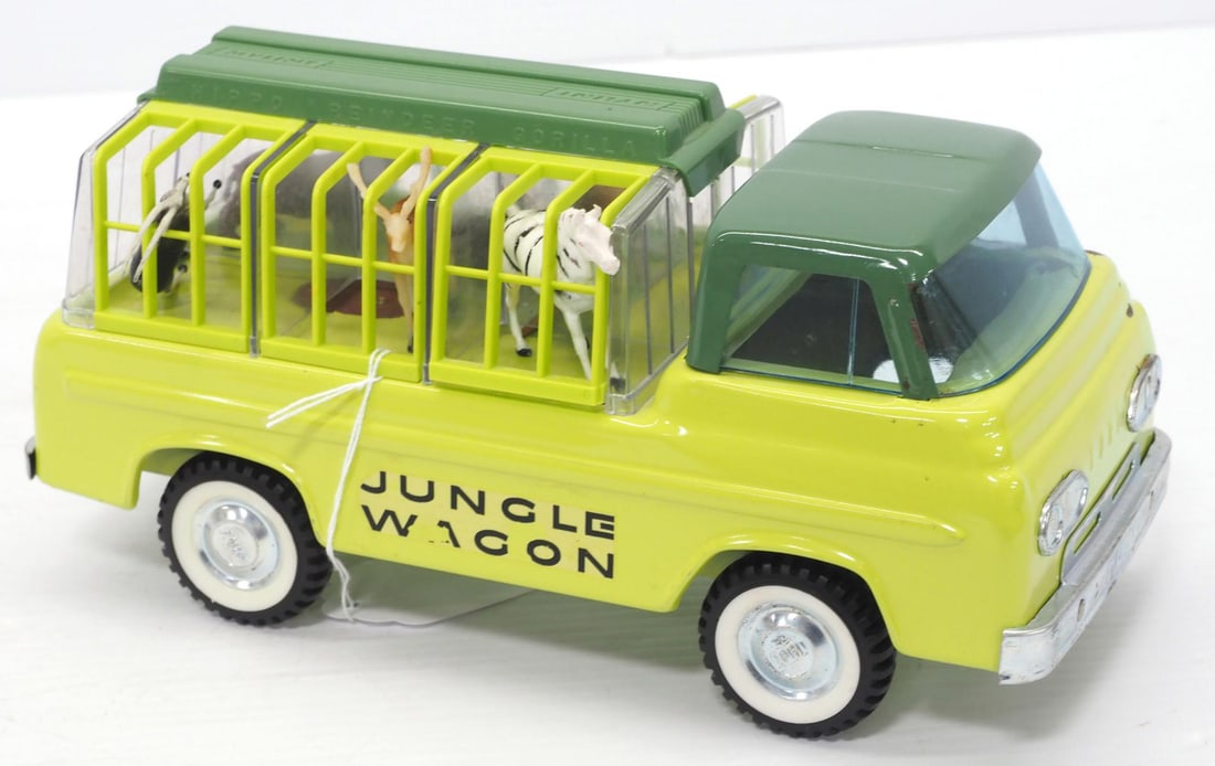 Nylint Econoline Jungle Wagon: Nylint Econoline Jungle Wagon with original animals