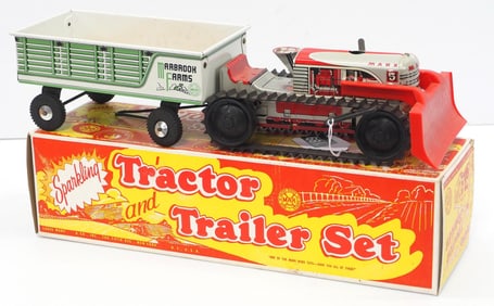 Marx Sparkling Crawler & Trailer set