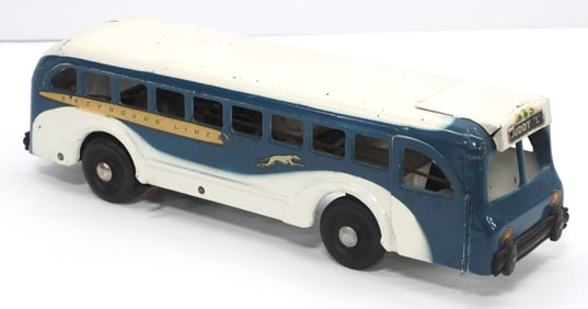 Buddy L Greyhound wind-up Bus
