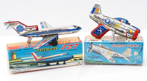 (2) Friction airplanes with boxes