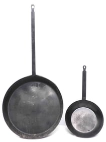 (2) Extra large metal skillets