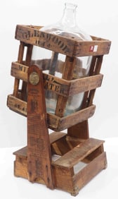 Wooden stand for glass water jug