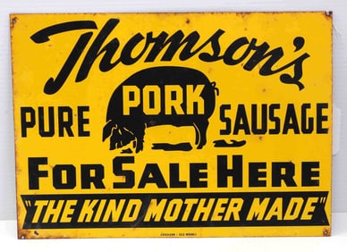 Thomson's Pork sign